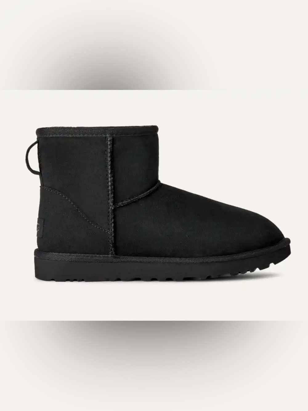 UGG Classic Mini II Black Suede Short Boot